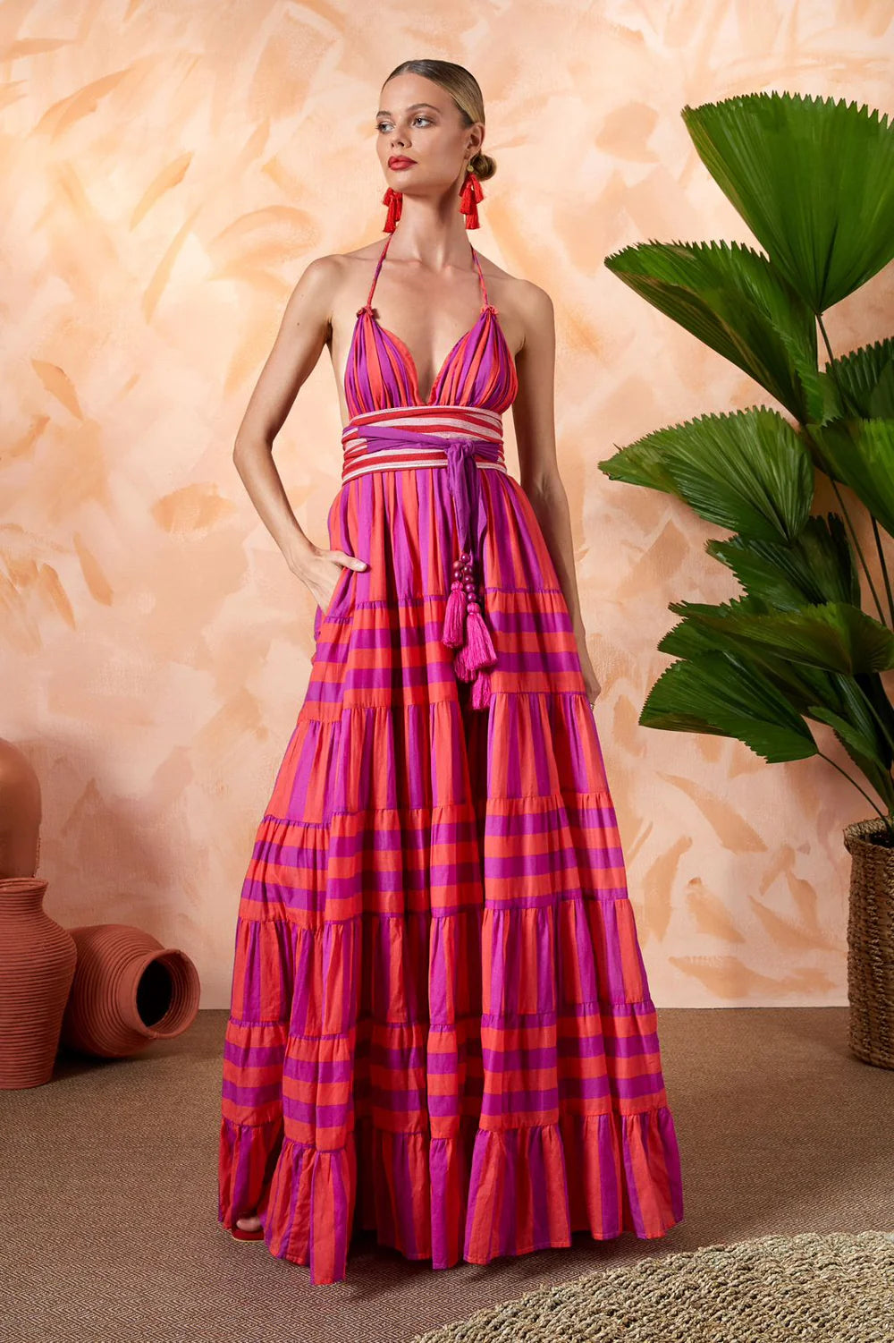 Lola Striped Maxi Dress