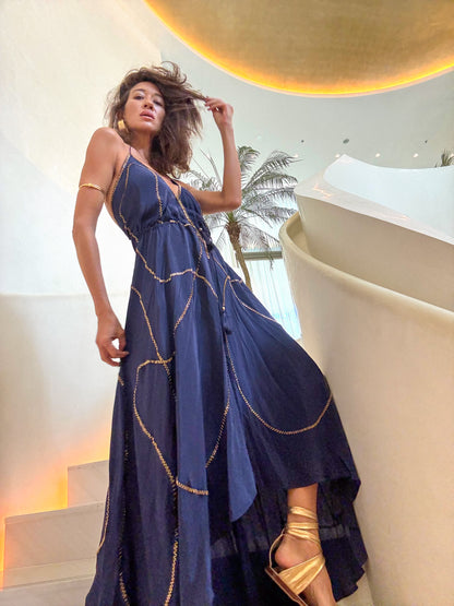 Fireworks Hi-Lo Maxi Dress