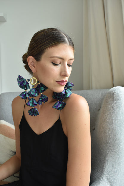 Silk Sari Tassel Earrings