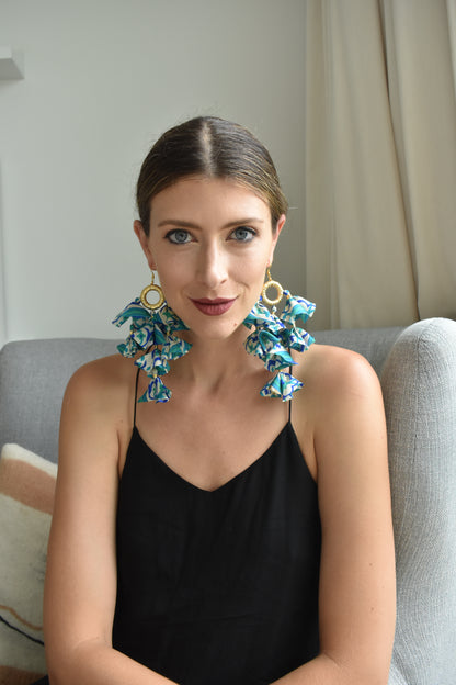 Silk Sari Tassel Earrings